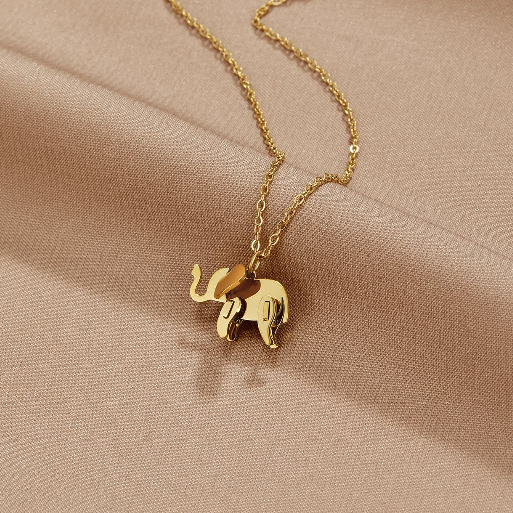 Dione - Collar de elefante dorado