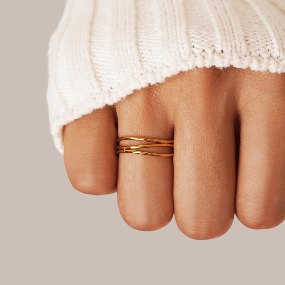 Chris – Anillo de oro bucle infinito