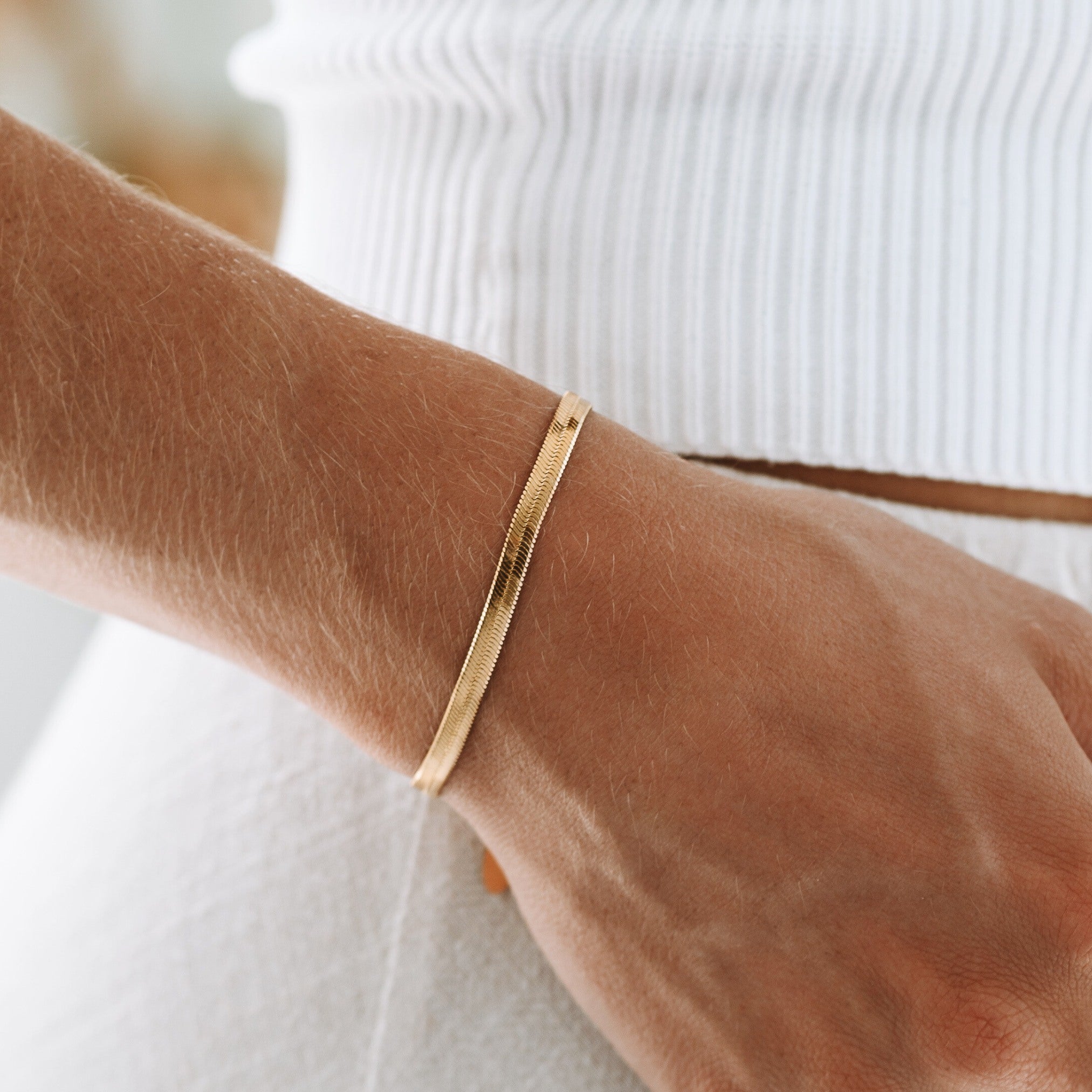 Kauai – Pulsera dorada impermeable de espiga