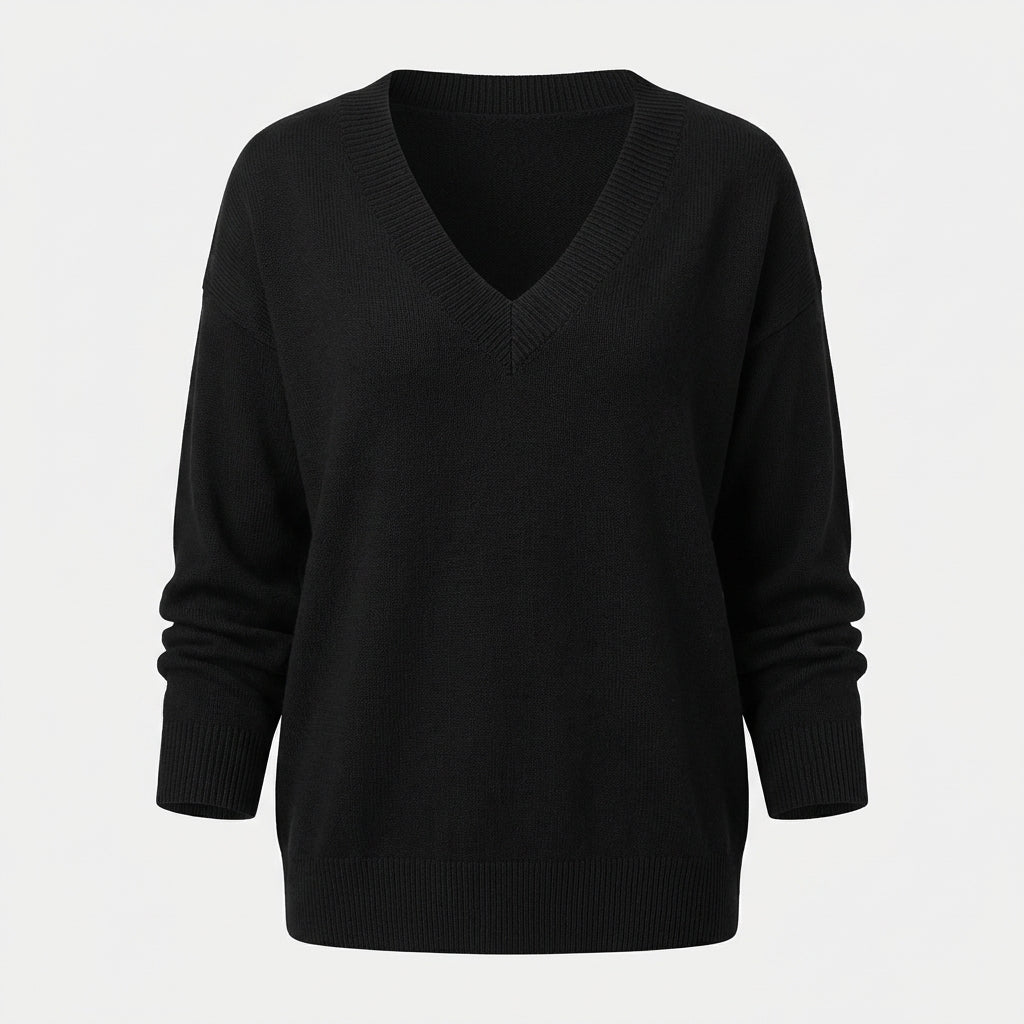 Herbst - Suéter elegante y cálido con cuello en V