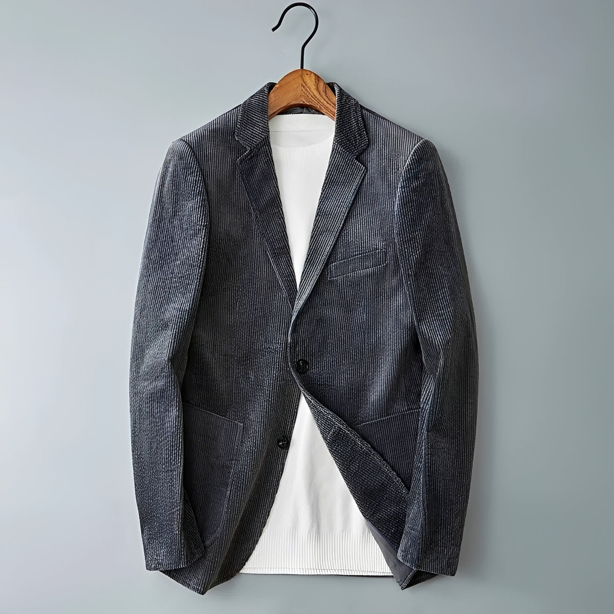 Americana para hombre con doble botonadura y solapas en muesca - Corte entallado