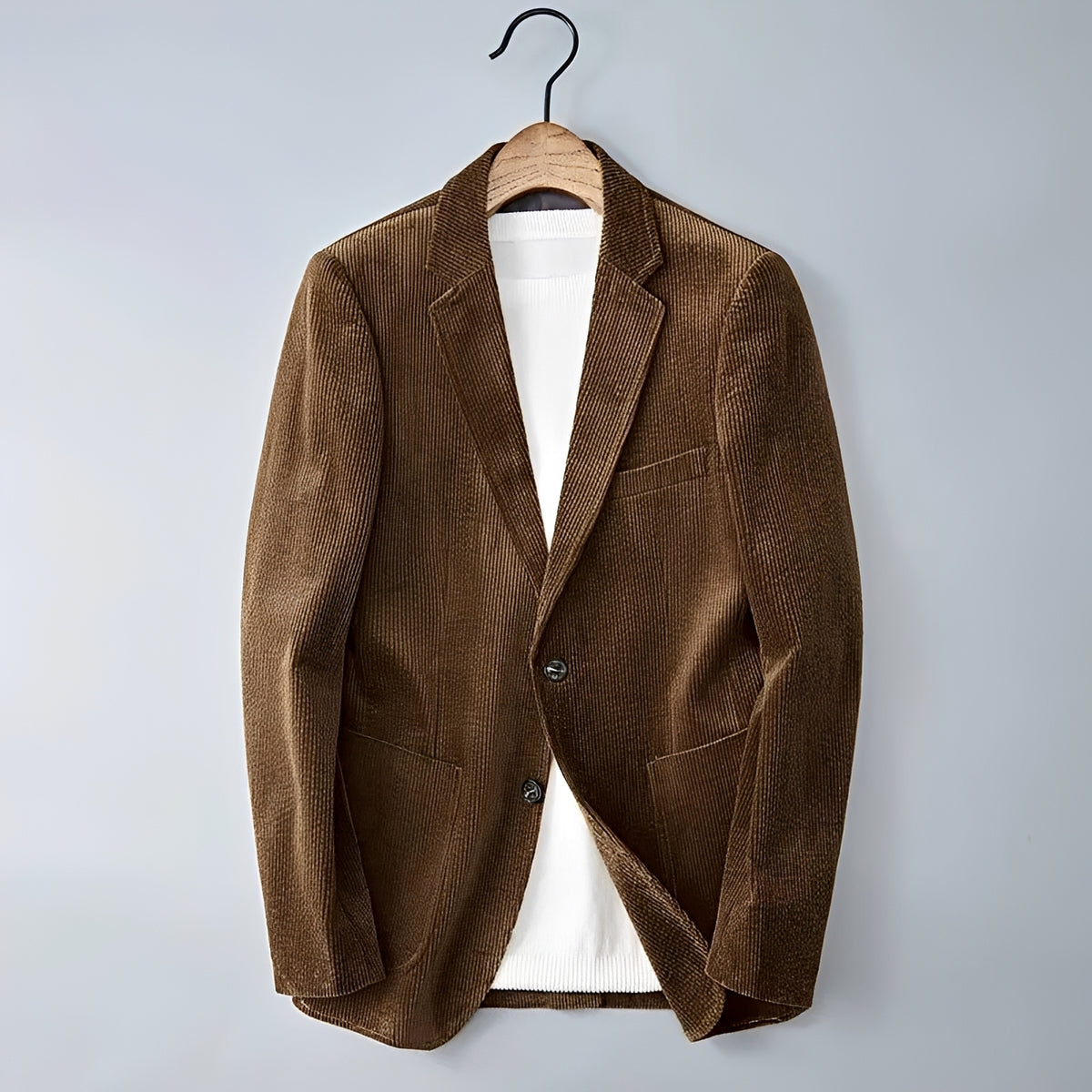 Americana para hombre con doble botonadura y solapas en muesca - Corte entallado
