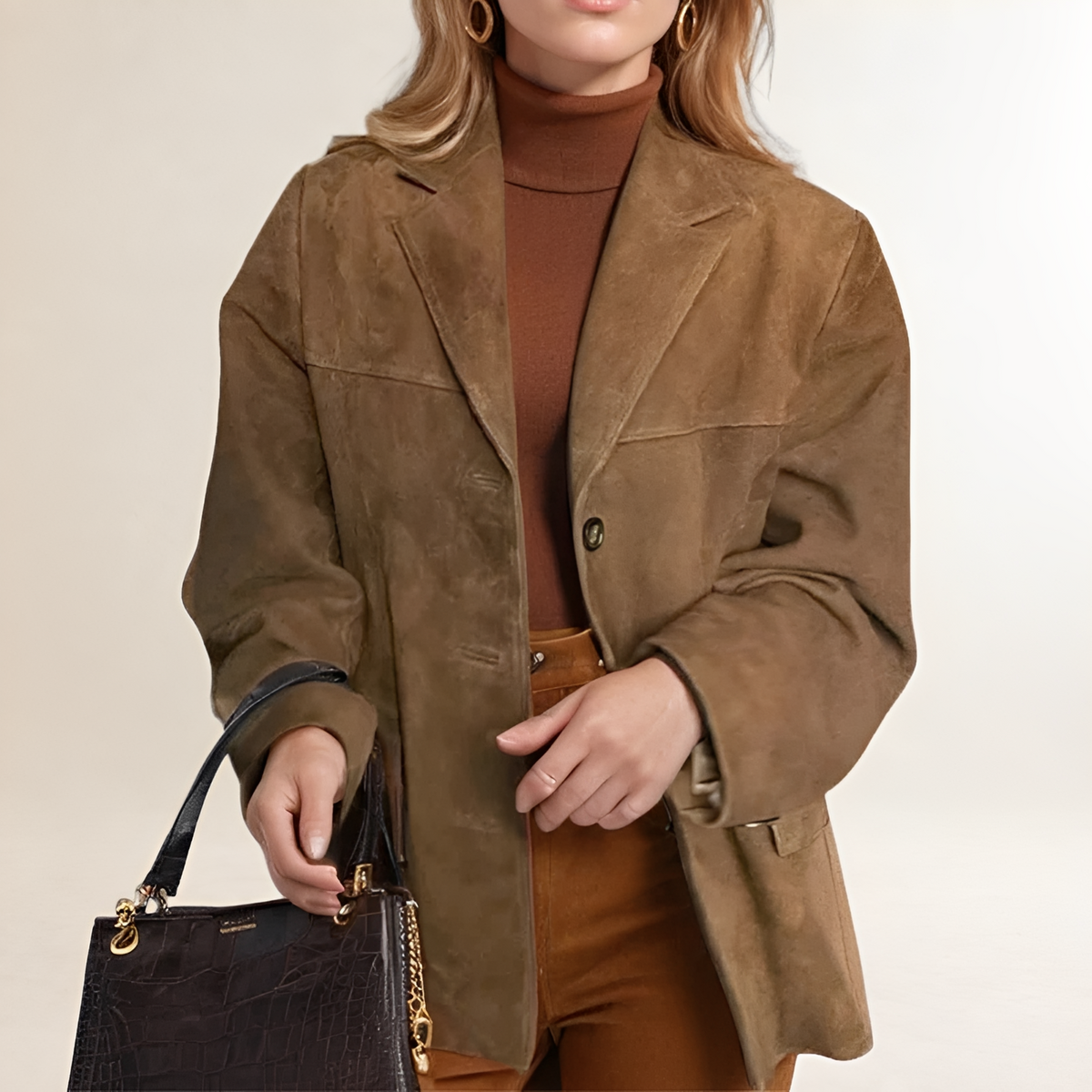 Blazer mujer oversize con botones diseño versátil