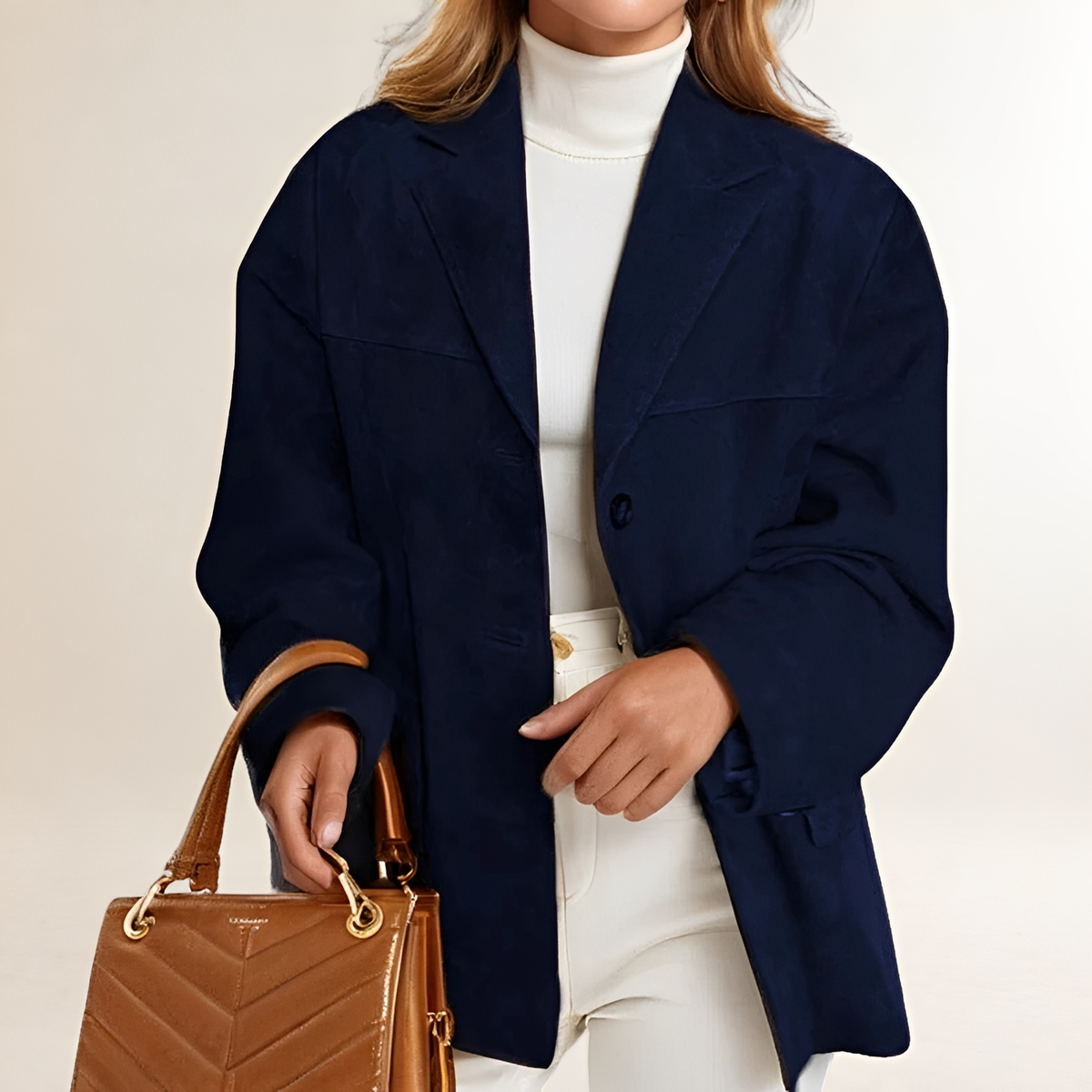 Blazer mujer oversize con botones diseño versátil