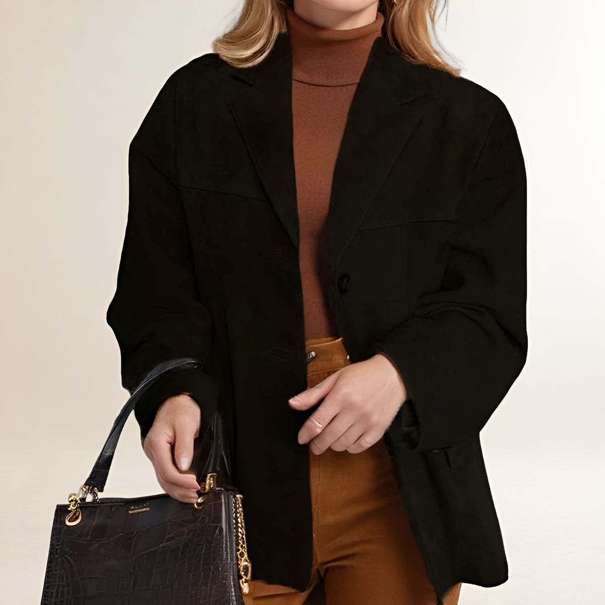 Blazer mujer oversize con botones diseño versátil