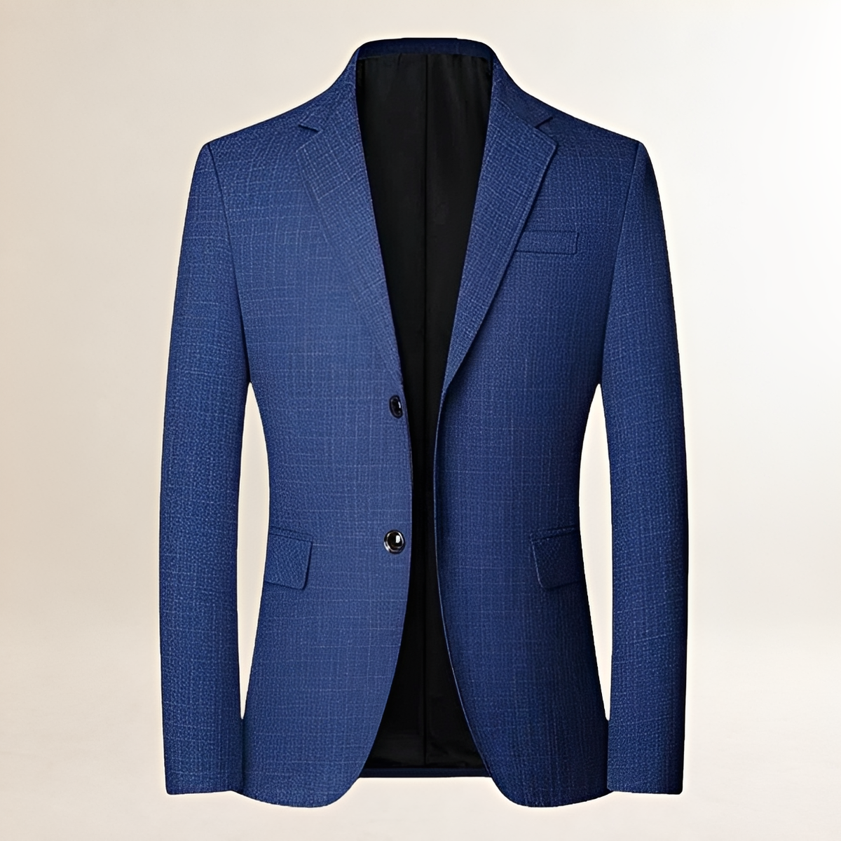 Blazer para hombre con patrón de cuadros, cierre de dos botones y ajuste entallado