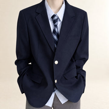 Blazer para hombre de corte clásico con doble botonadura y botones dorados