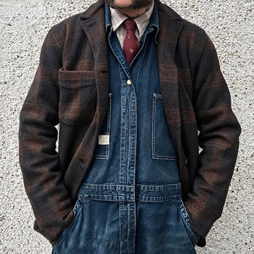 Blazer para hombre de cuadros con solapa y corte holgado - Ocasiones casuales y semi-formales