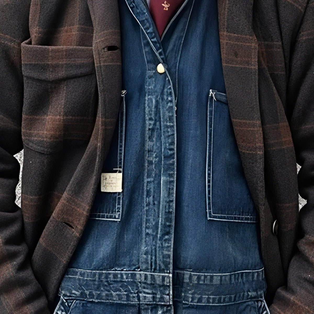 Blazer para hombre de cuadros con solapa y corte holgado - Ocasiones casuales y semi-formales