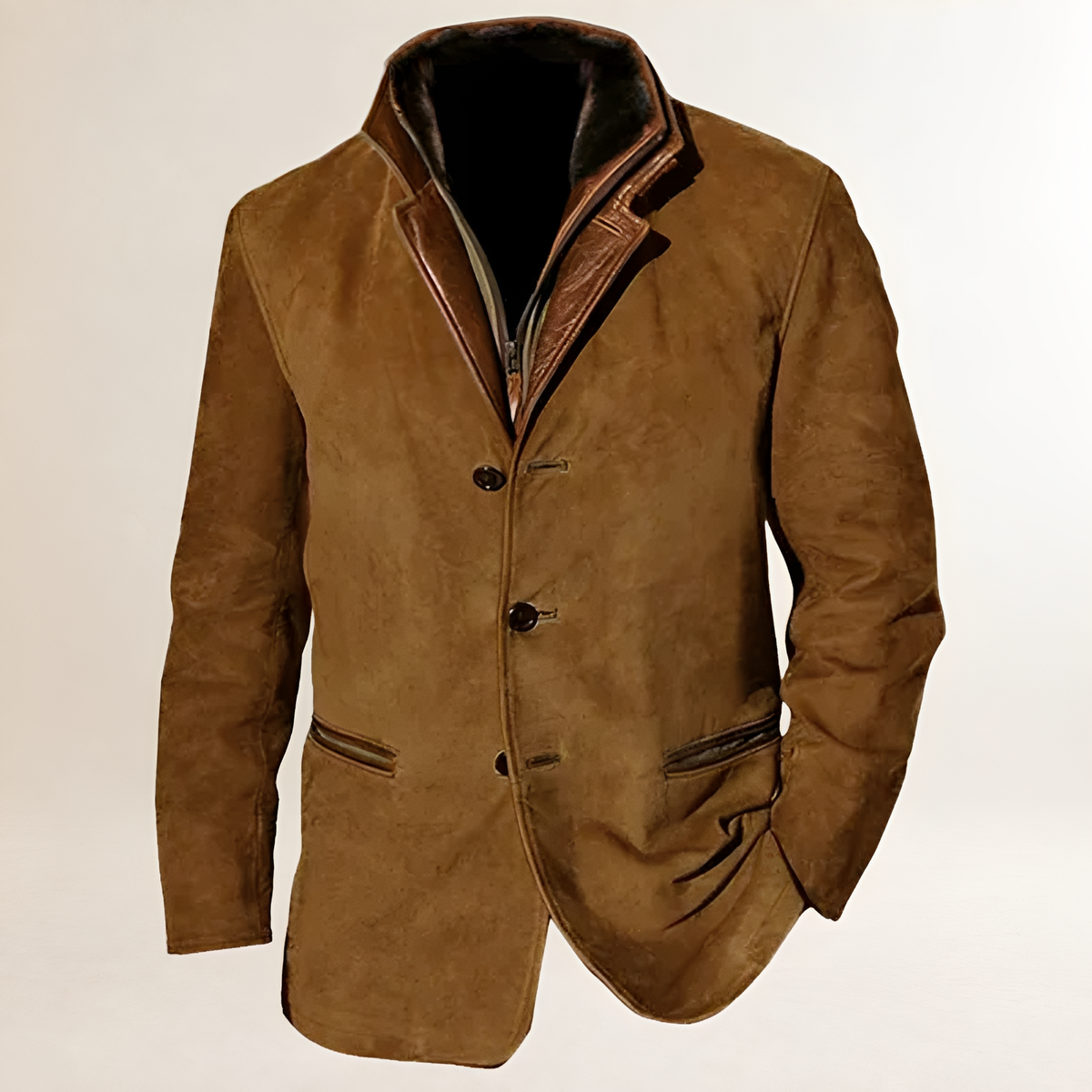 Blazer para mujer de corte regular, doble botonadura y cuello clásico