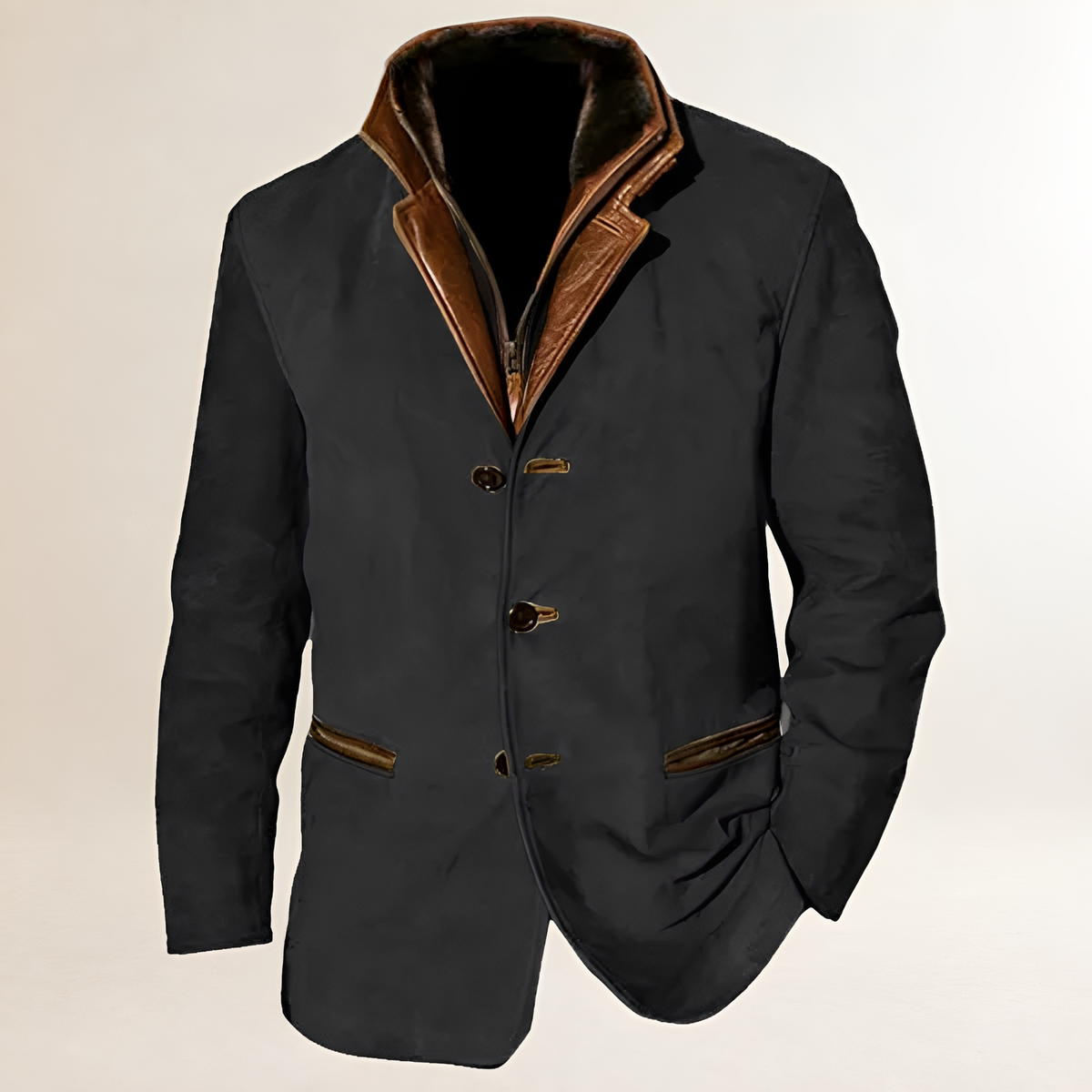 Blazer para mujer de corte regular, doble botonadura y cuello clásico