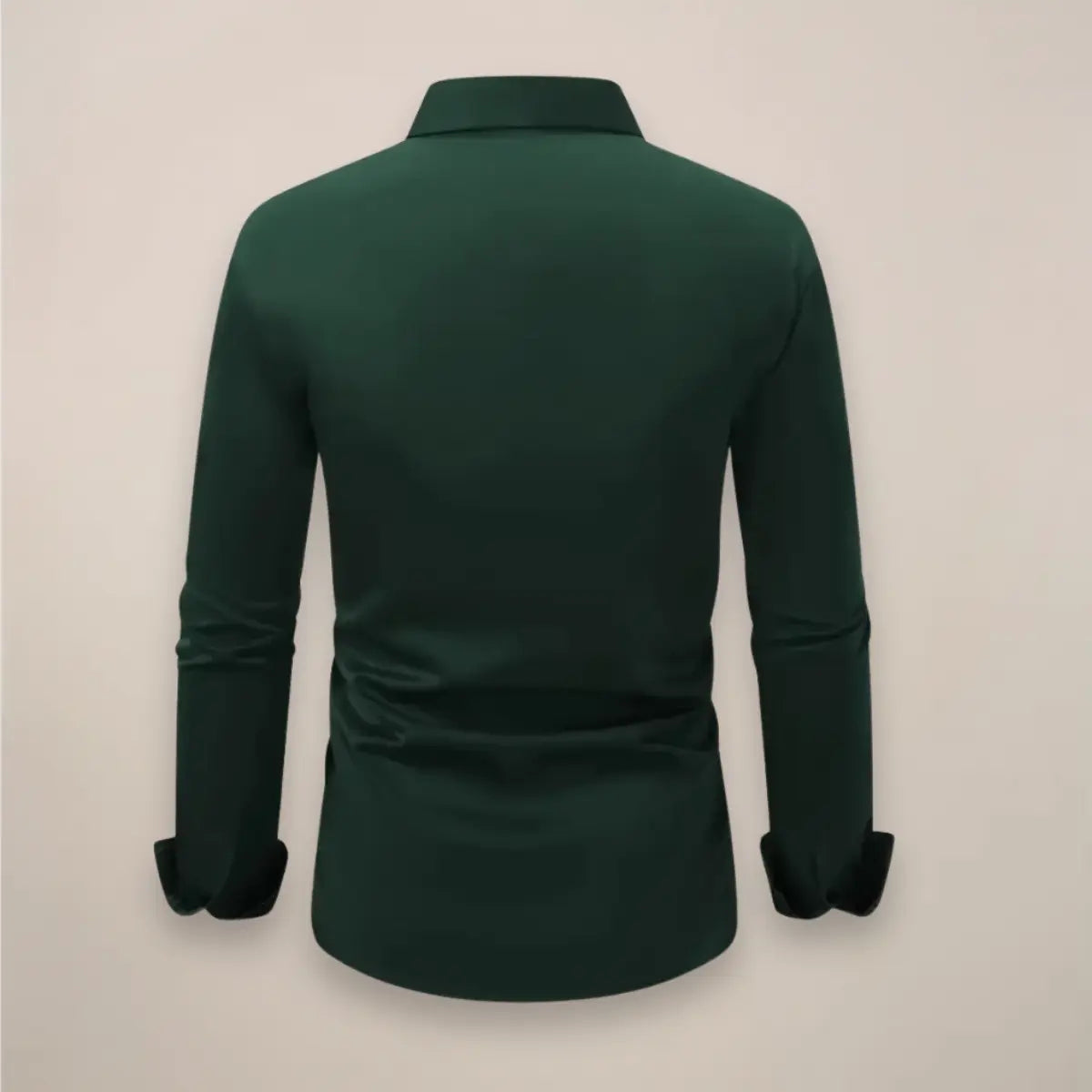 Camisa de vestir para hombre de manga larga con cierre de botones y corte slim
