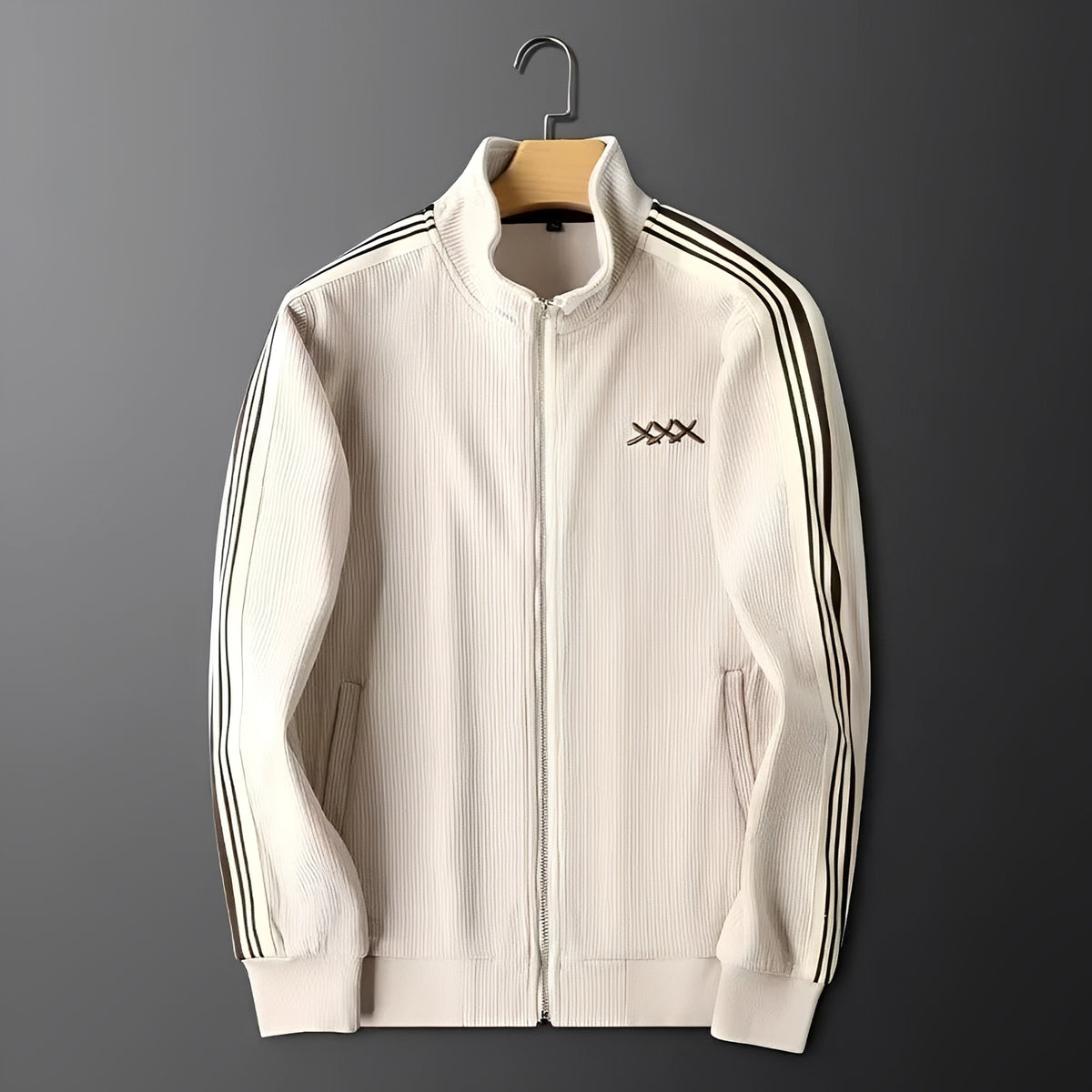Chándal para hombres chaqueta con cierre de cremallera y pantalones con cordón ajuste diseño deportivo