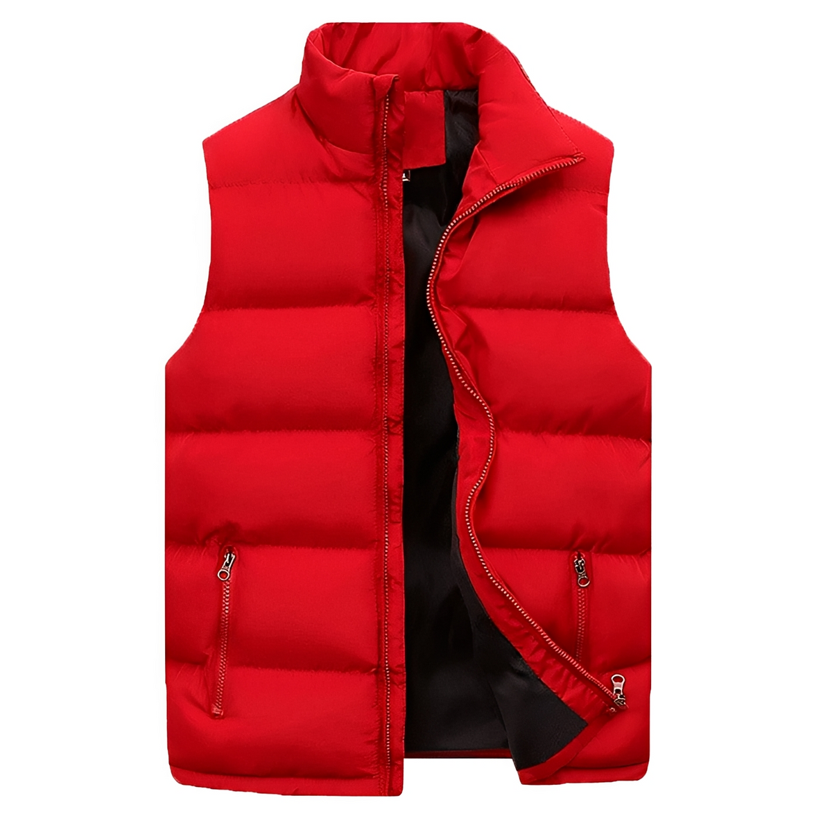 Chaleco aislante de hombre con cremallera y bolsillos ajuste casual