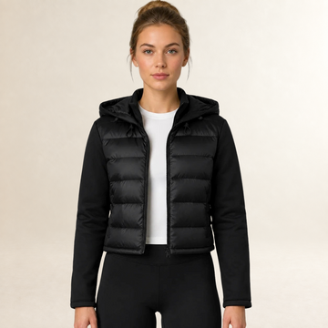Chaqueta Acolchada Ligera para Mujer con Capucha y Cremallera - Corte Casual