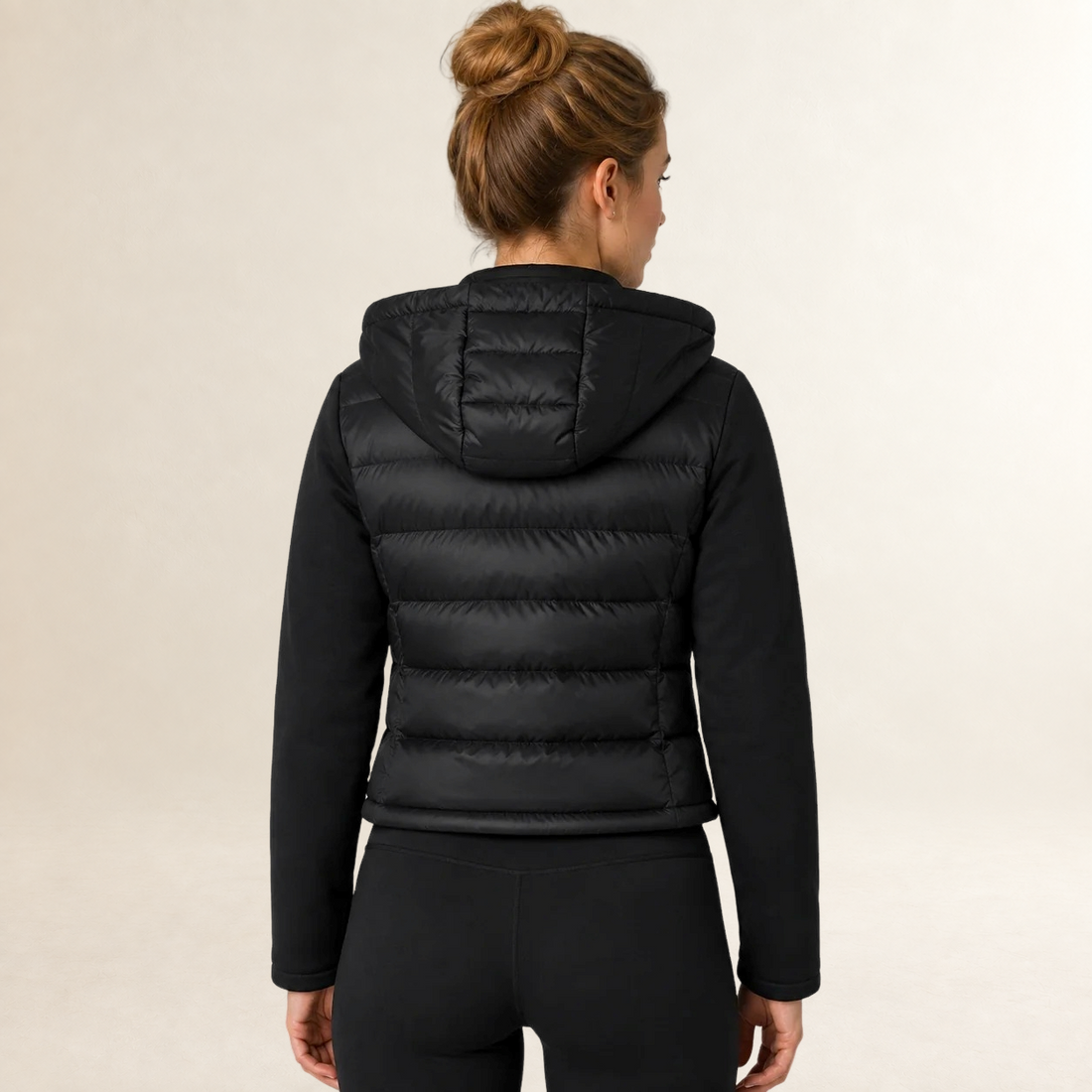Chaqueta Acolchada Ligera para Mujer con Capucha y Cremallera - Corte Casual