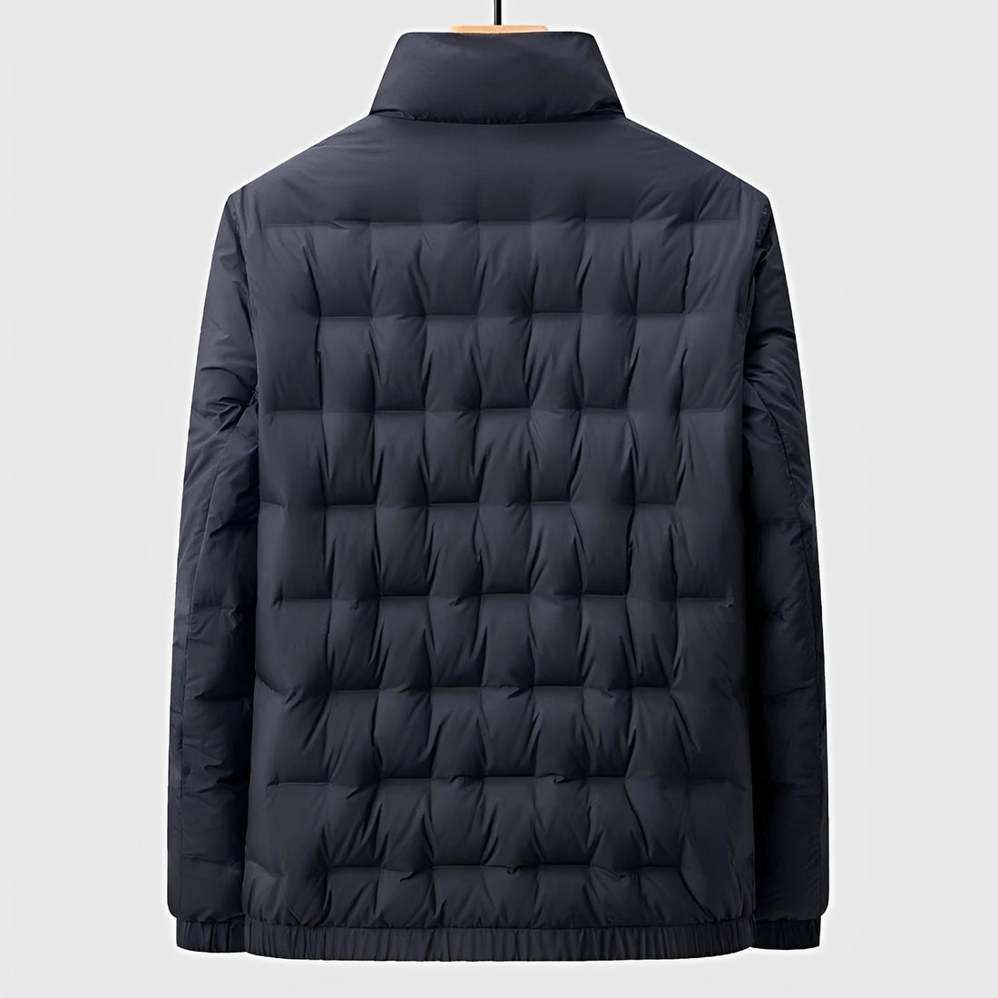 Chaqueta acolchada para hombre con cuello alto y cierre de cremallera ligera