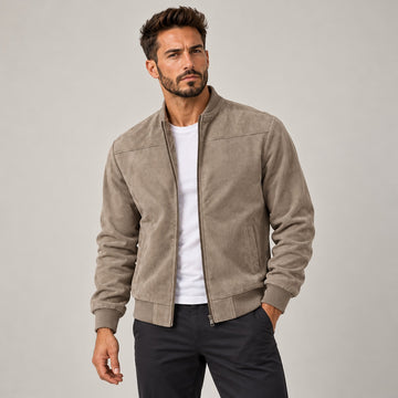 Chaqueta bomber para hombre con cierre de cremallera ajuste slim estilo casual