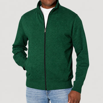 Chaqueta cortaviento con cierre zip para hombre estilo casual con cuello alto y ajuste regular