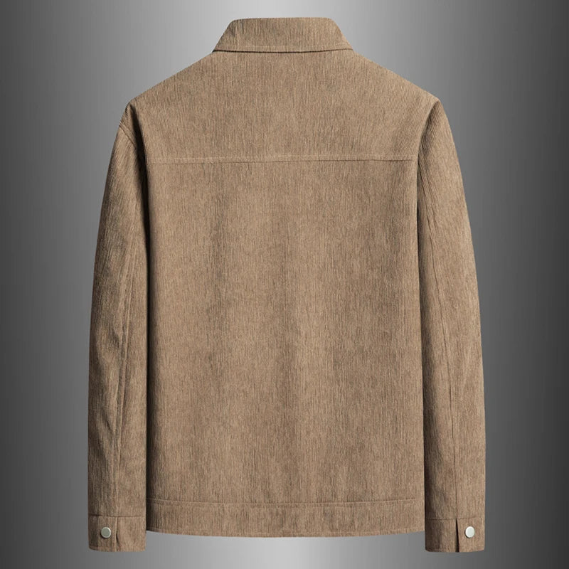 Chaqueta ligera para hombre con cierre de botones y bolsillos en el pecho