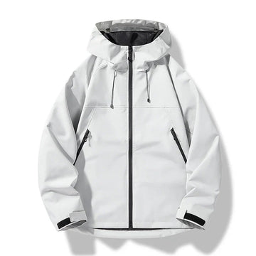 Chaqueta mujer impermeable ligera con capucha y bolsillos con cremallera
