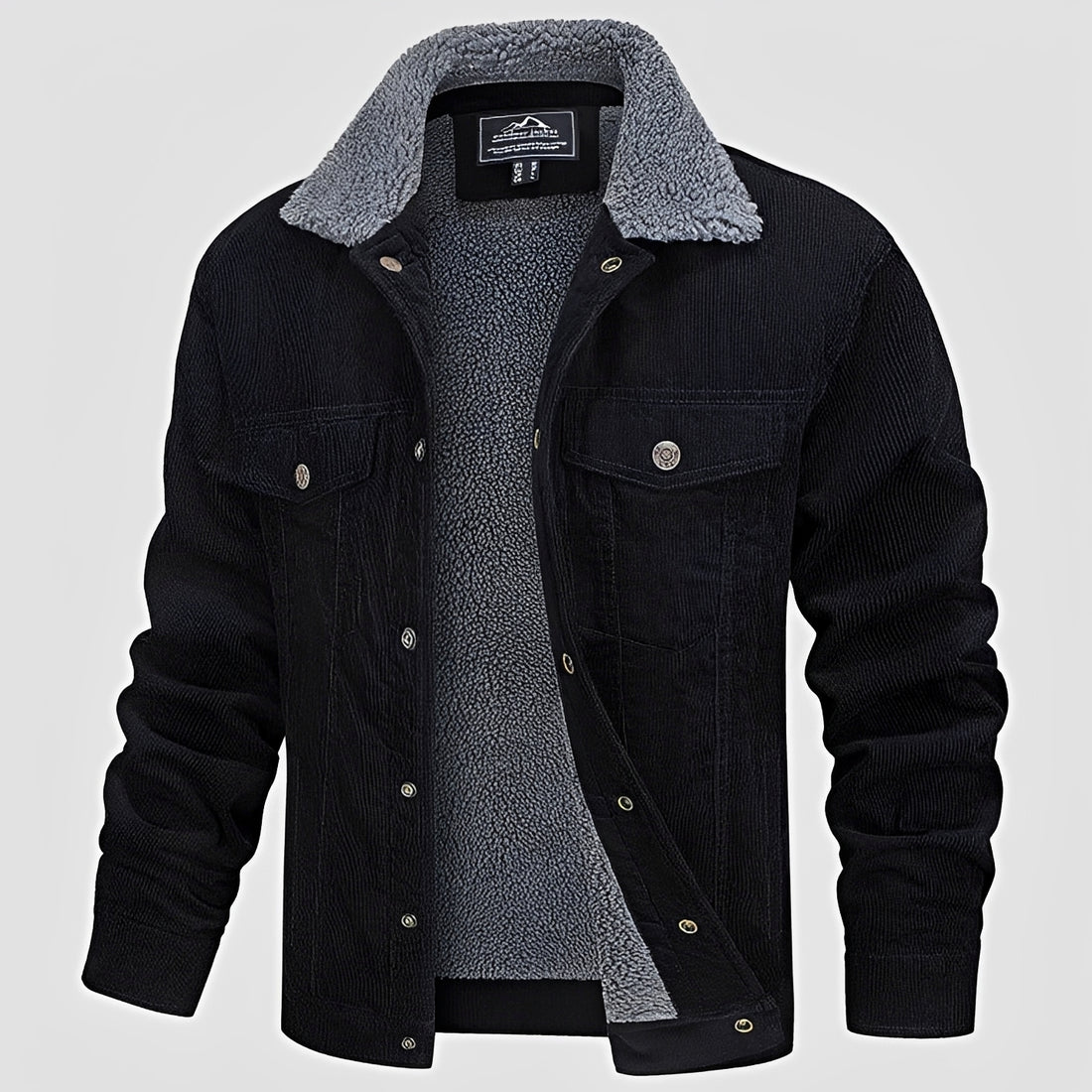 Chaqueta para hombre con cierre de botones y cuello clásico