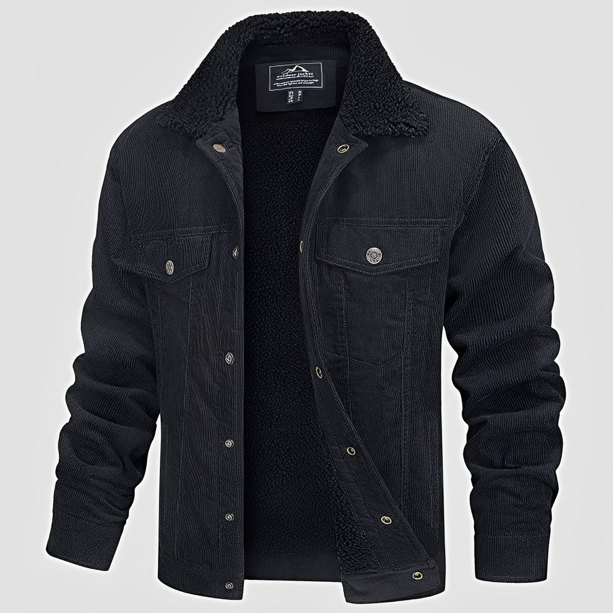 Chaqueta para hombre con cierre de botones y cuello clásico