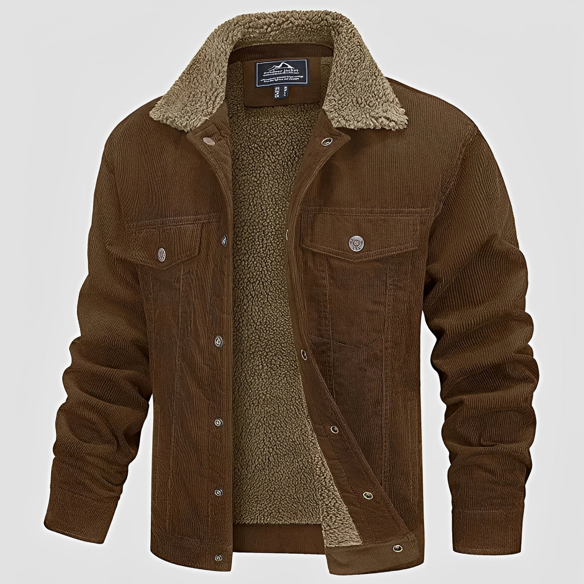 Chaqueta para hombre con cierre de botones y cuello clásico