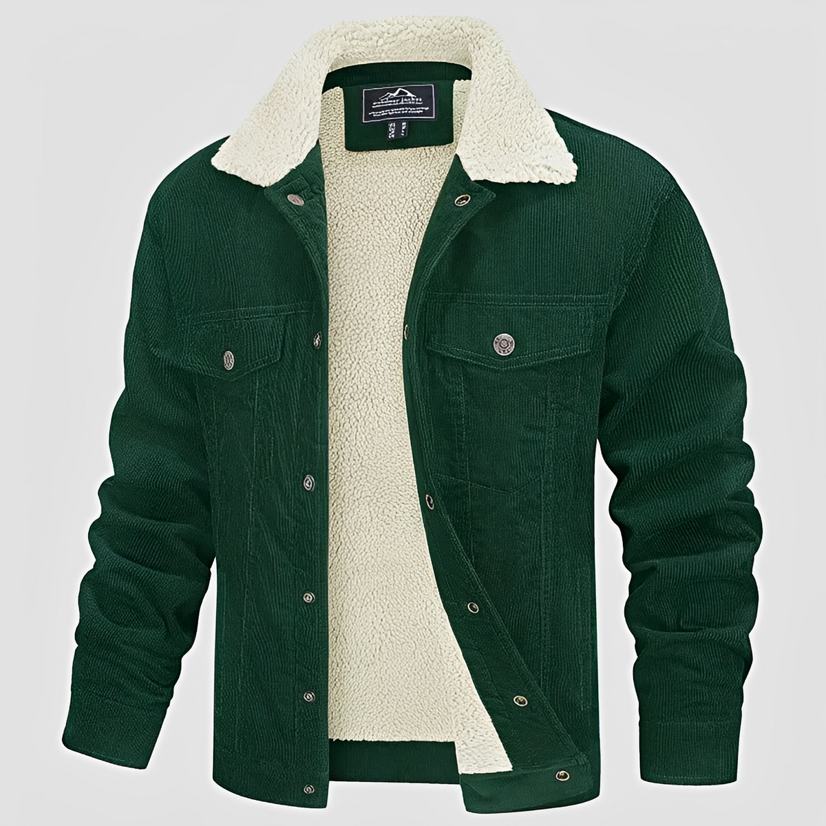 Chaqueta para hombre con cierre de botones y cuello clásico