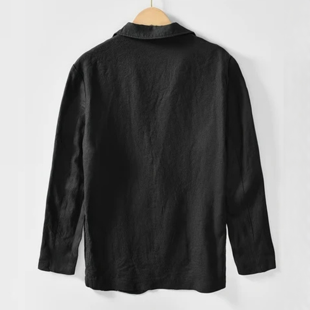 Chaqueta para hombre dehombrera y dos botones con bolsillos tipo parche - corte regular