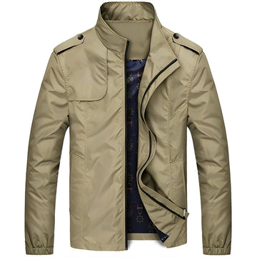Chaqueta para hombre ligera y casual con cierre de cremallera y bolsillos