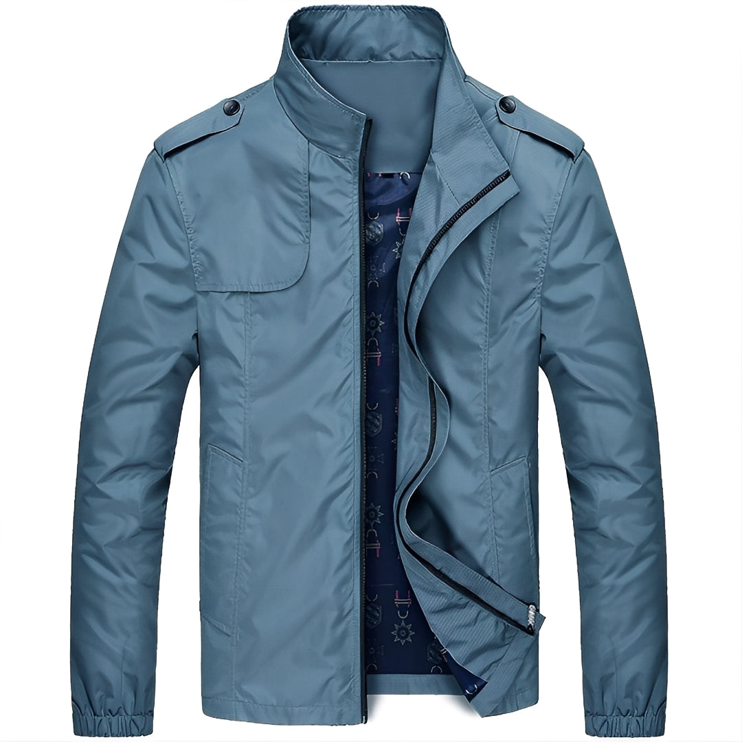 Chaqueta para hombre ligera y casual con cierre de cremallera y bolsillos