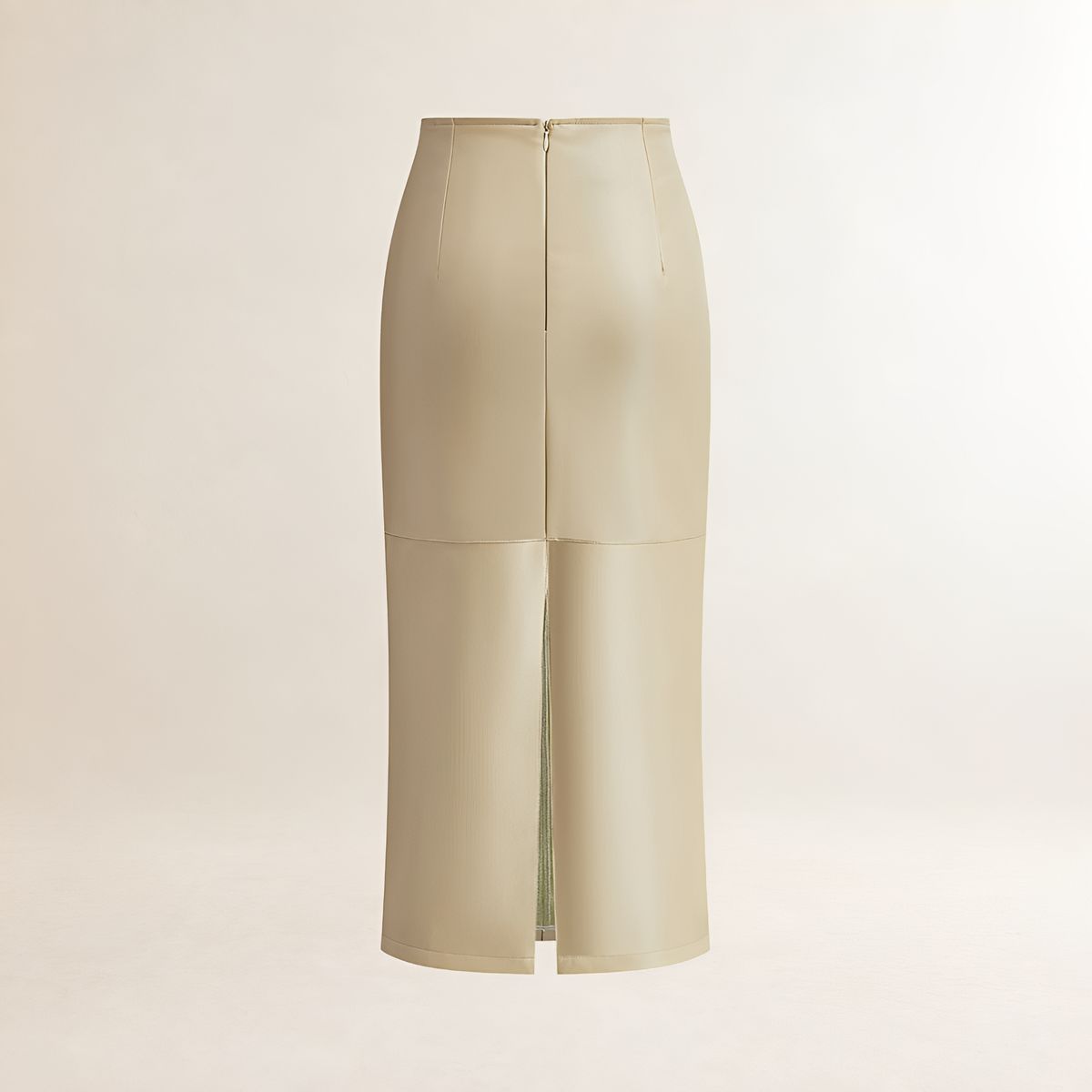Falda midi mujer ajustada de talle alto con paneles