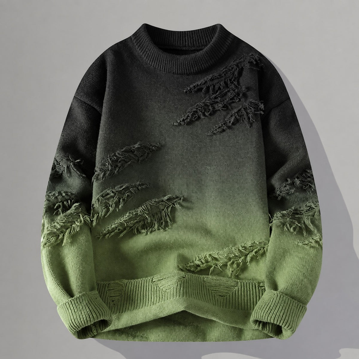 Jersey con efecto desgastado y frayed en los bordes para hombre
