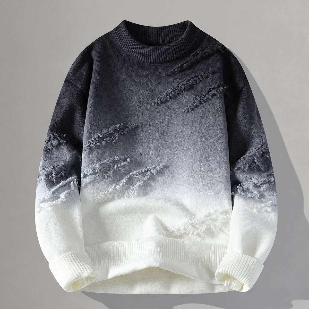 Jersey con efecto desgastado y frayed en los bordes para hombre