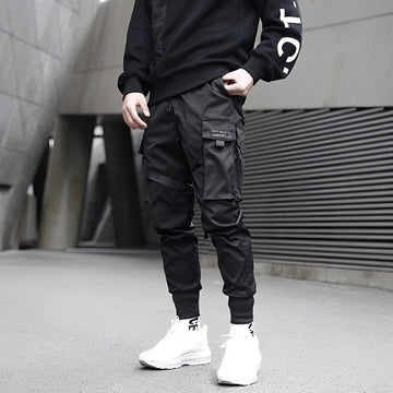 Pantalones cargo para hombre con ajuste entallado y múltiples bolsillos