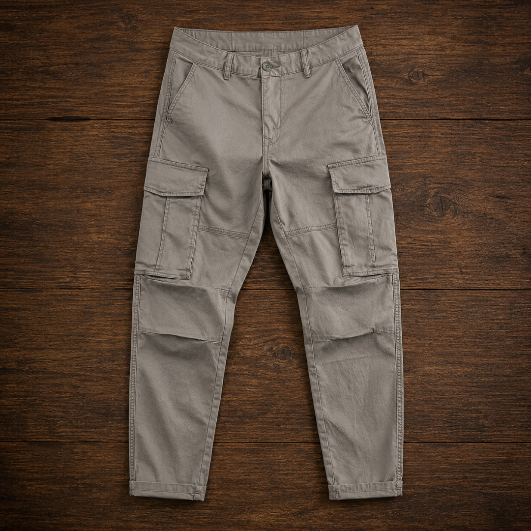 Pantalones cargo para hombre con múltiples bolsillos y corte recto