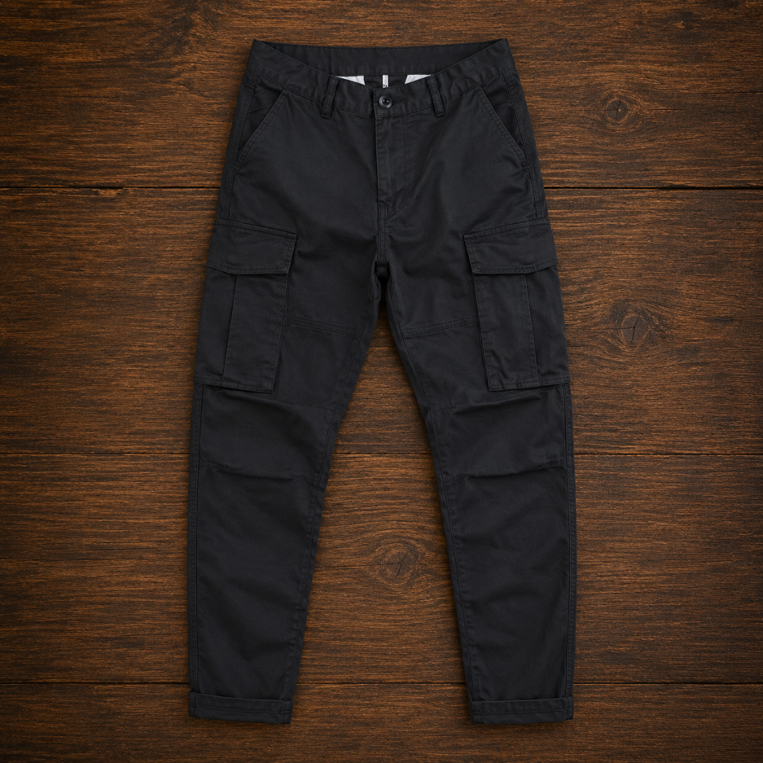 Pantalones cargo para hombre con múltiples bolsillos y corte recto