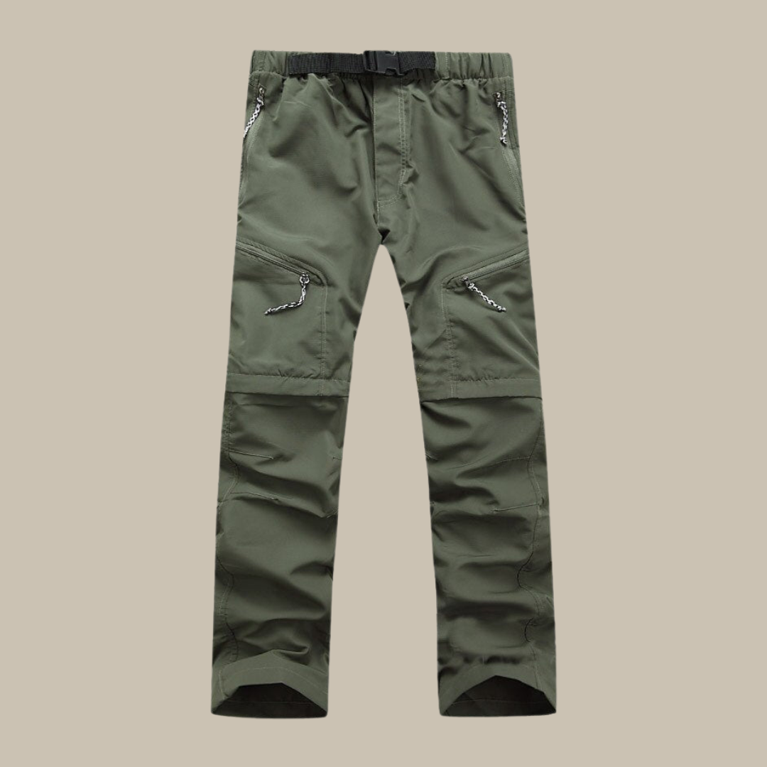Pantalones convertibles para mujer - Piernas con cremallera desmontables, cintura elástica, ligero