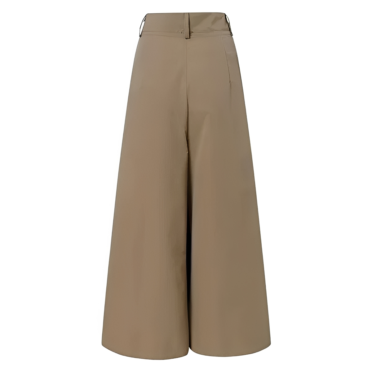Pantalones de mujer de pierna ancha cintura alta pliegues con bolsillos