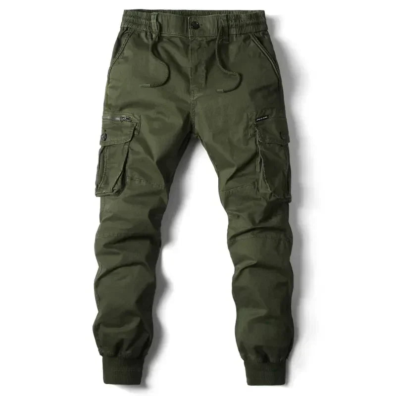 Pantalones joggers cargo para hombre con diseño táctico y cintura elástica