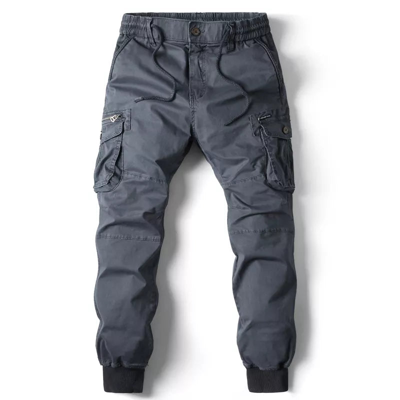 Pantalones joggers cargo para hombre con diseño táctico y cintura elástica