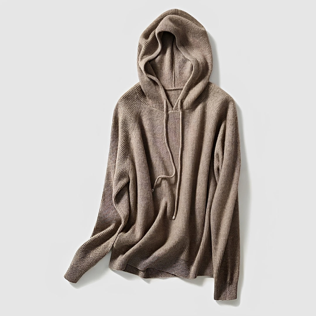 Suéter con capucha para mujer de corte relajado manga larga estilo casual