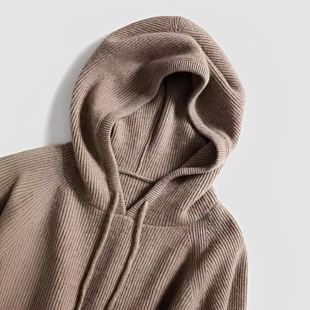 Suéter con capucha para mujer de corte relajado manga larga estilo casual