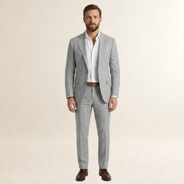 Traje para hombre de corte ajustado con americana de solapa clásica y pantalones a juego
