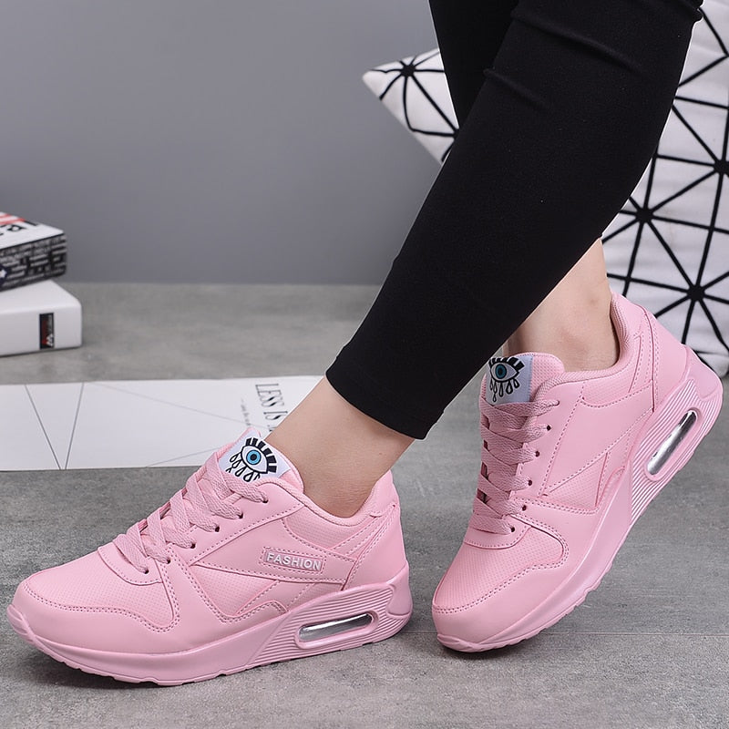 Zapatillas deportivas para mujer con plantilla de aire y motivo ojo