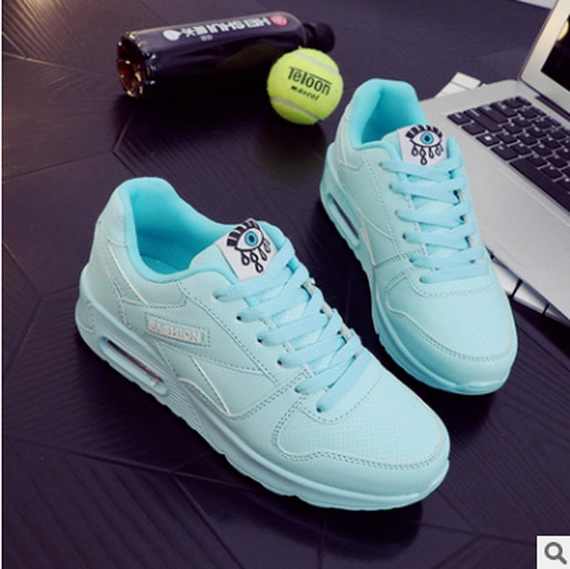 Zapatillas deportivas para mujer con plantilla de aire y motivo ojo