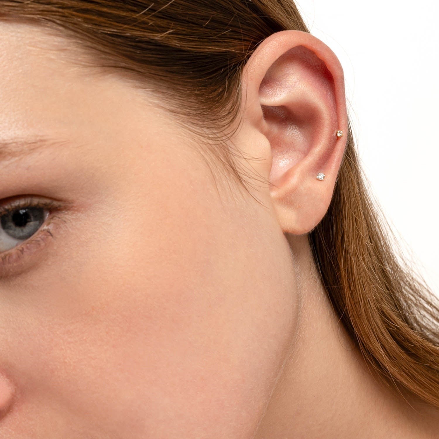 Sloane - Mini Pendientes Brillantes de 2mm