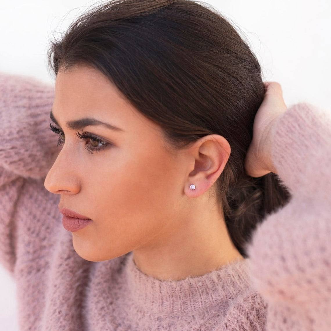 Pequeño Punto Circular - Pendientes Minimalistas