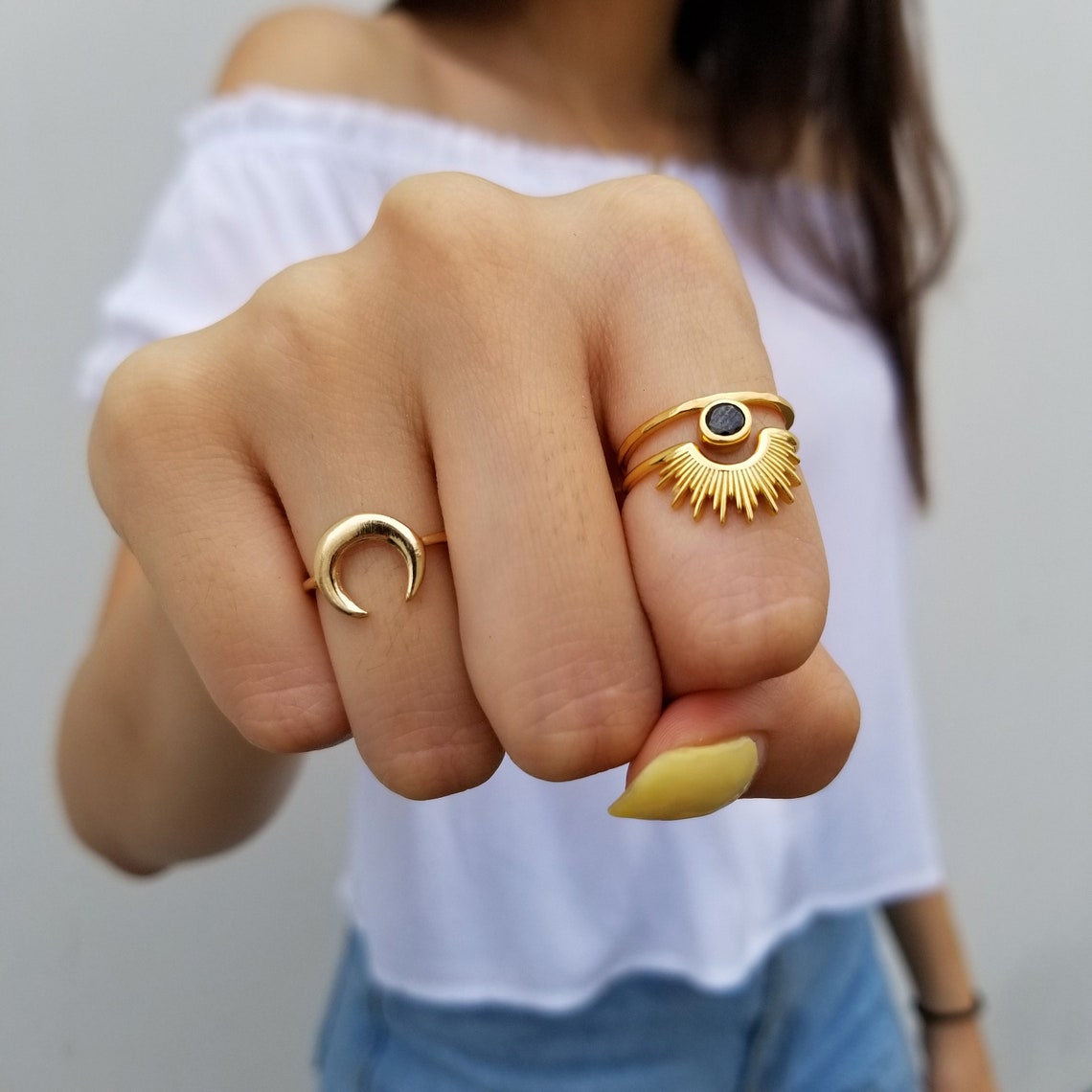 Anillo Rayos de Sol - Anillo Sol Naciente